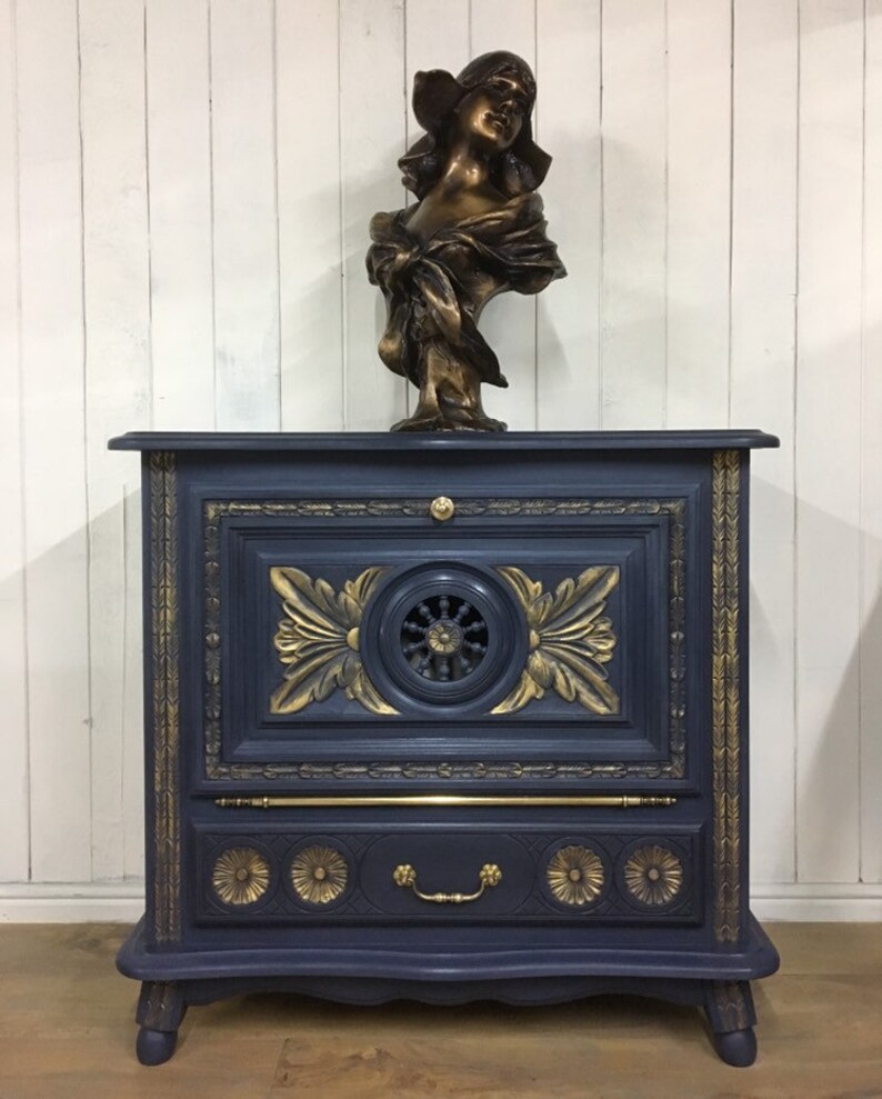 RESERVED FOR H. Hand painted original French linen Etsy