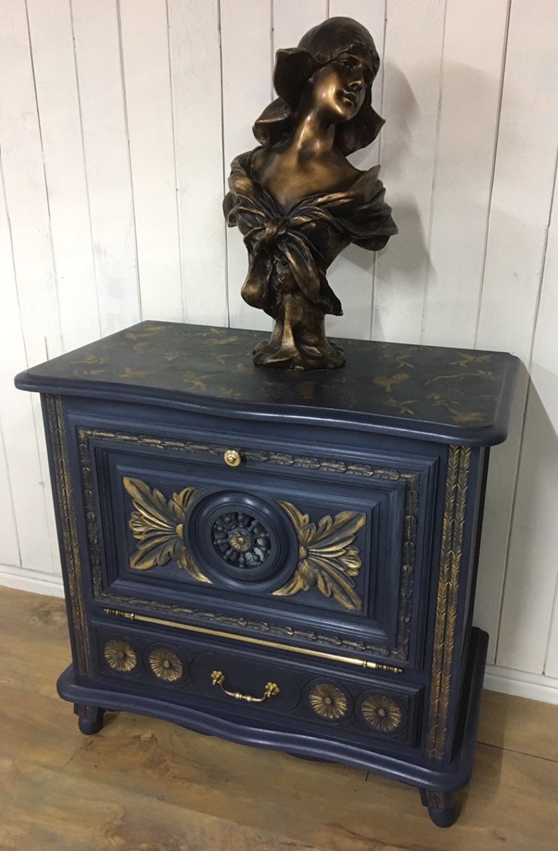 RESERVED FOR H. Hand painted original French linen Etsy