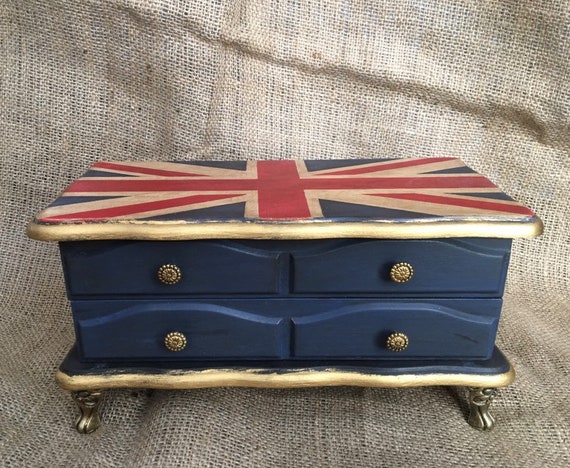 Hand Painted Jewellery Box Patriotic British Gift Union Jack Etsy