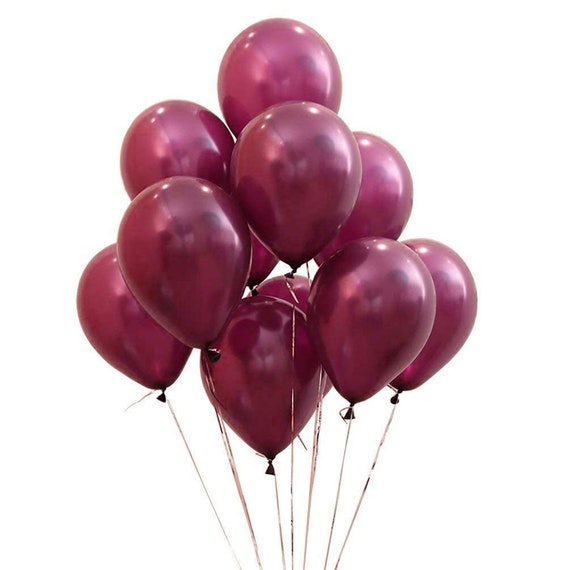 Burgundy Latex Balloons Burgundy Party Decoration Balloon Etsy
