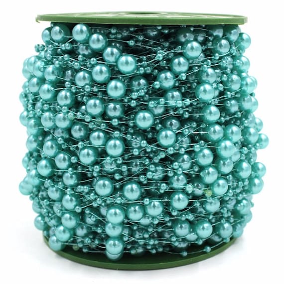 200 5mm Teal Flatback Acrylic Pearl Gems Wedding