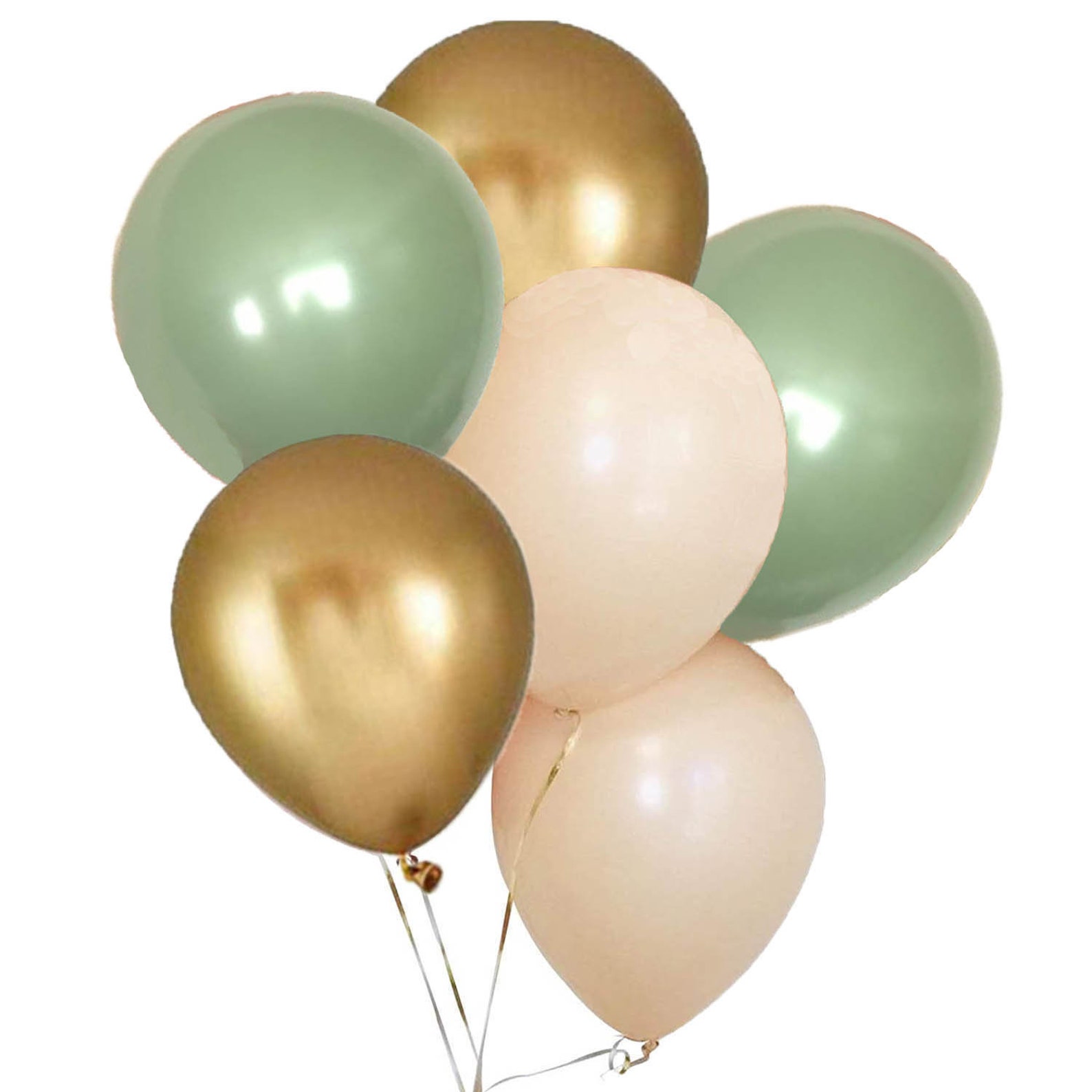 60PCS Sage Green Gold Party Balloon Avocado Green Party Etsy