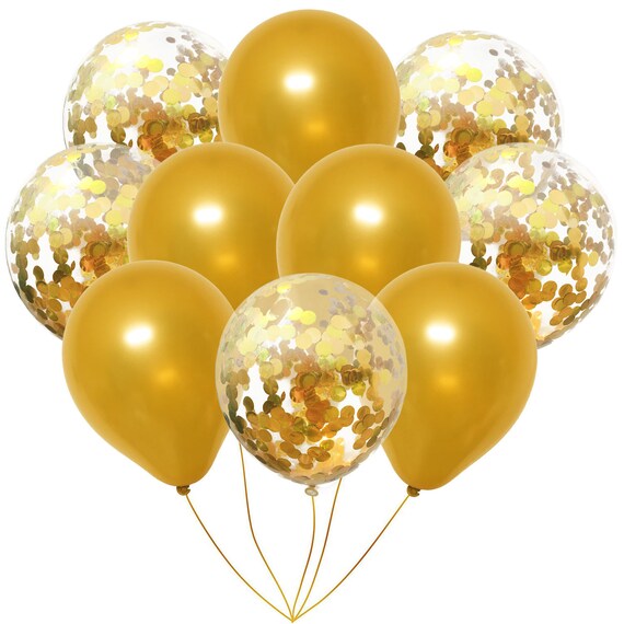 gold number party balloon
