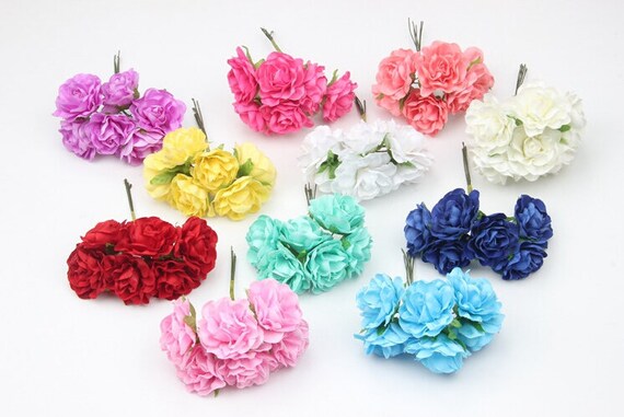 Zestaw 5 Sztuczne Kwiaty Bukiety ślubne Bukiet Kwiatów Diy Zrób Ozdoba Party Centerpieces Kwiatowy Druhny