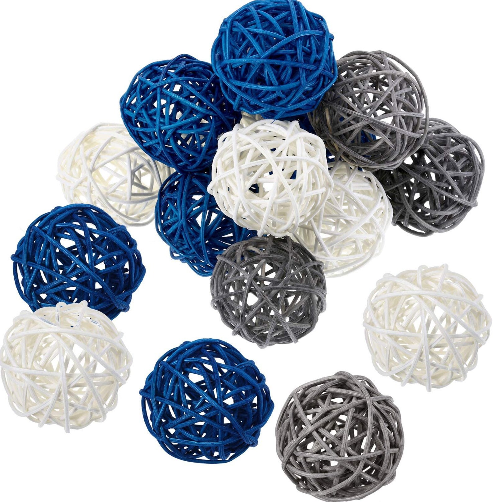 15PCS Mixed Navy Blue Gray White Decorative Orbs for Vase Bowl Etsy
