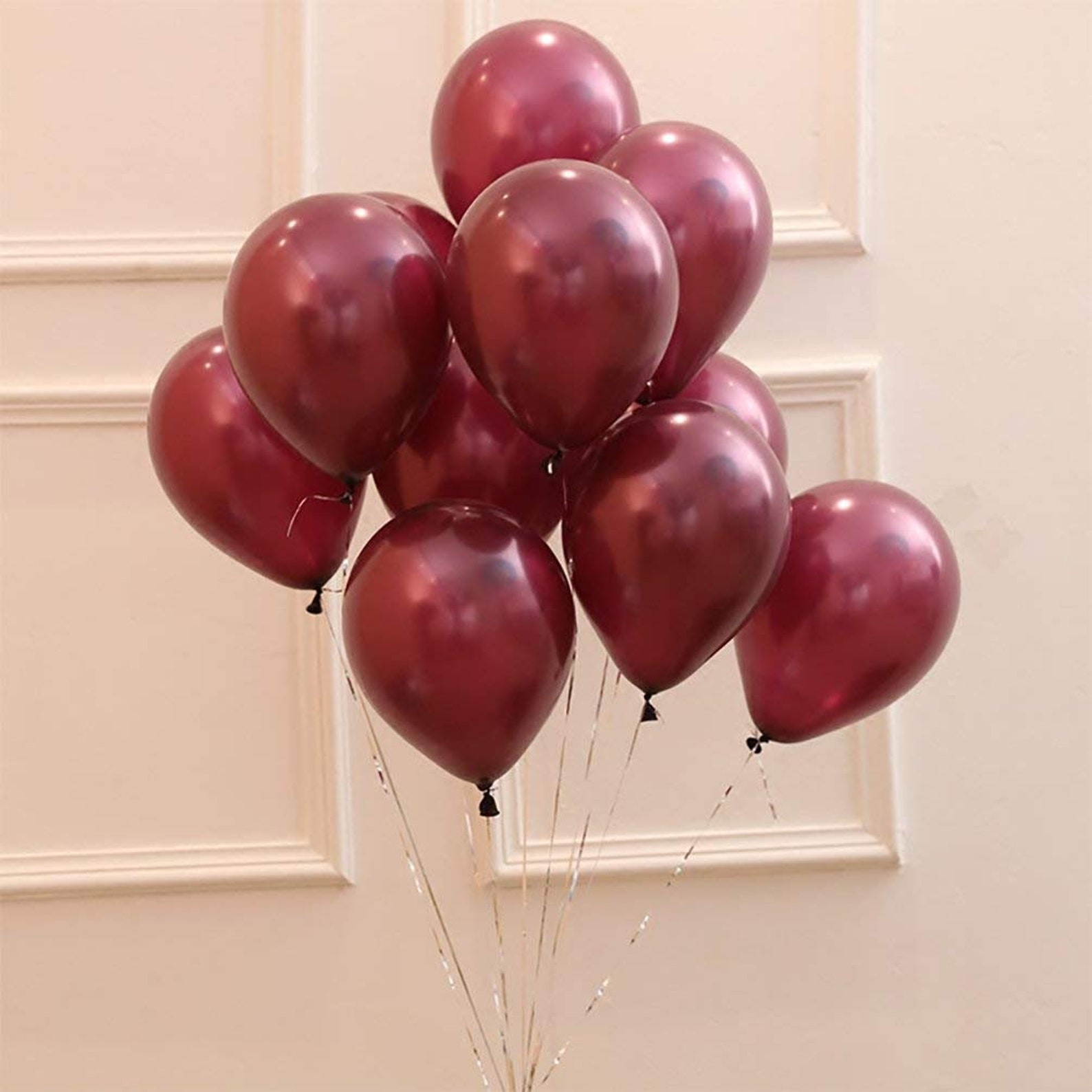 Burgundy Pink Gold Confetti Balloon Confetti Balloon | Etsy