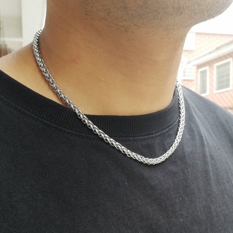 Men/'s Necklace No Allergic Stainless Steel Necklace for Men 5mm Stainless Chain Necklace for Men Stainless Necklace No Tarnish