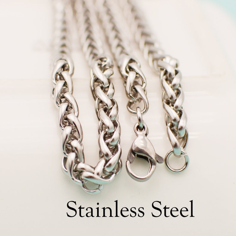 Men/'s Necklace No Allergic Stainless Steel Necklace for Men 5mm Stainless Chain Necklace for Men Stainless Necklace No Tarnish
