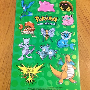 Pegatinas vintage de Pokémon