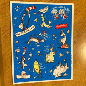 Dr Seuss Characters Reward Teacher Stickers