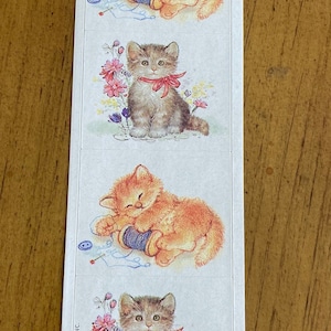 Vintage kitten stickers
