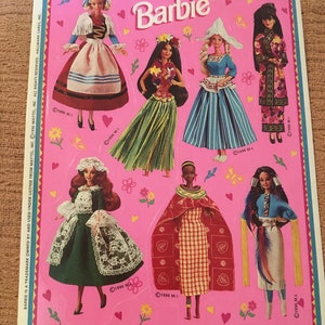 Vintage BARBIE Sticker sheet