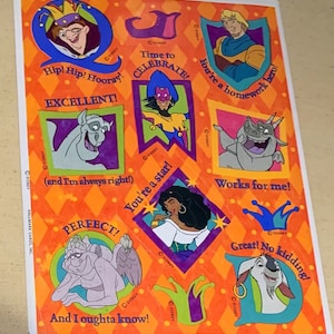 Hunchback of Notre Dame Vintage Stickers