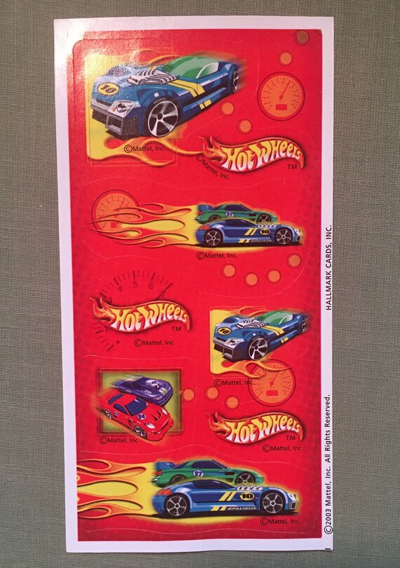 Vintage HOT WHEELS sticker sheet | Etsy