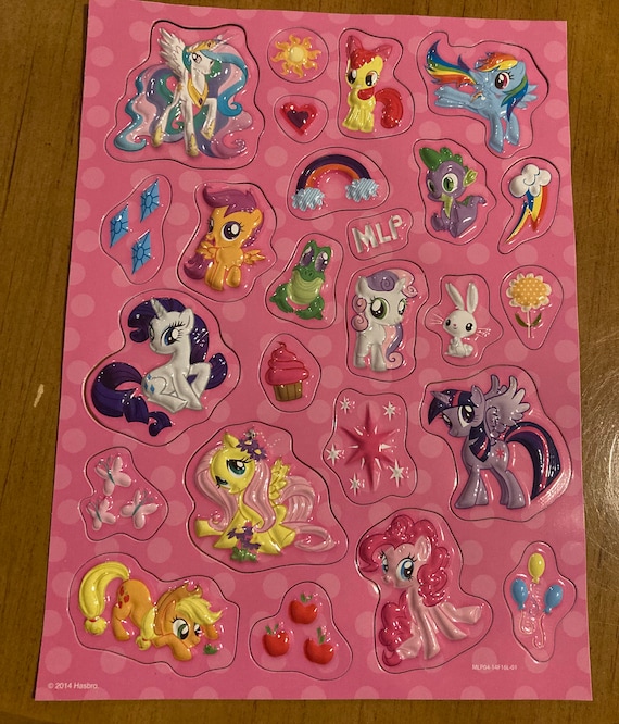 3D Bubble My Little Pony Stickers Large Sticker Sheet Etsy