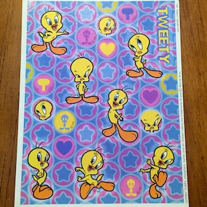 Hojas de pegatinas vintage de Tweety Bird