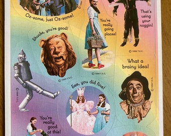 Pegatinas de recompensa vintage del Mago de Oz
