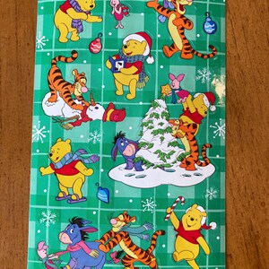Vintage Winnie the Pooh Navidad Invierno Sandylion Stickers