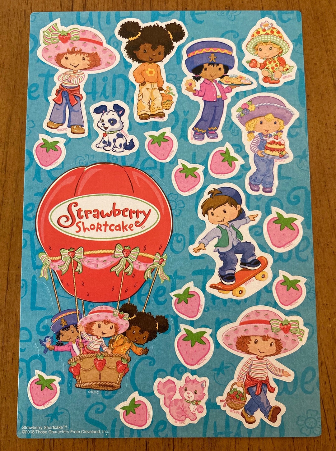 Vintage Strawberry Shortcake Sticker Sheet - Etsy