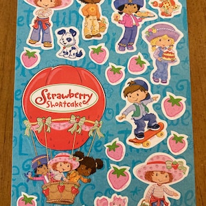 Vintage Strawberry Shortcake sticker sheet