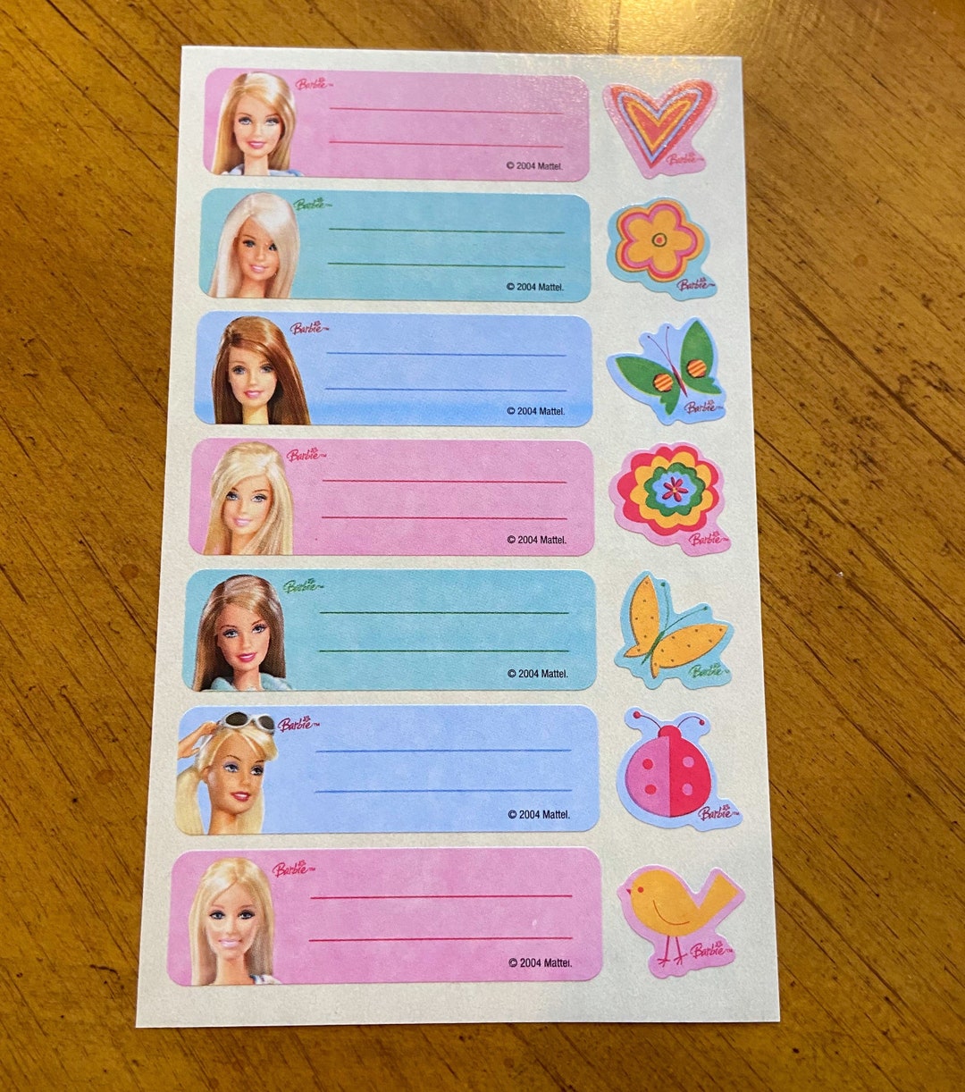 Vintage BARBIE Sticker Labels Sheet Etsy Vintage BARBIE Sticker Labels Sheet Etsy