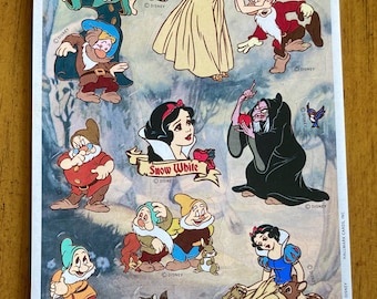 Vintage Schneewittchen-Aufkleber