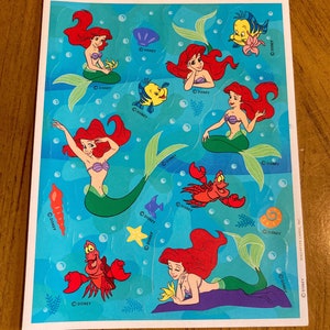 The Little Mermaid Ariel Flounder Sebastian Stickers