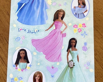 Pegatinas vintage de BARBIE para dama de honor nupcial