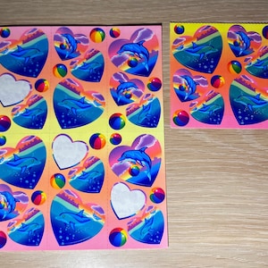 SET of Vintage Lisa Frank Dolphin Stickers