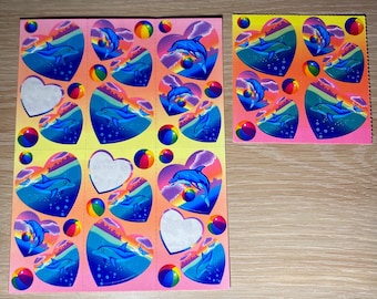 SET de pegatinas vintage lisa frank delfín
