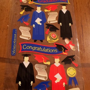 Vintage Sealed Graduation scrapbooking Sticker Sheet