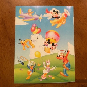 Vintage Disney Mickey Goofy Minnie Daisy Stickers