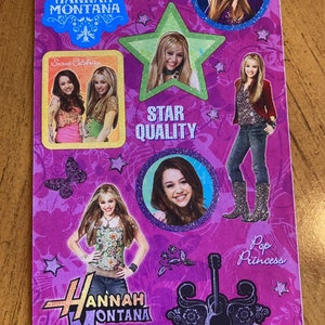 Vintage Hannah Montana Glitter Stickers