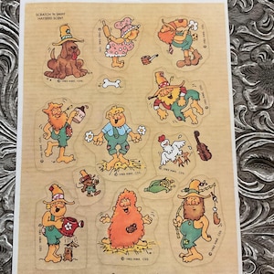 Adesivi vintage anni '80 profumati HAYSEED per contadini