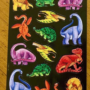Vintage 90s Dinosaur Stickers