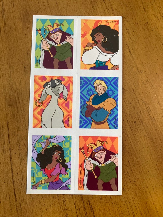 Hunchback of Notre Dame Quasimodo Esmeralda Stickers