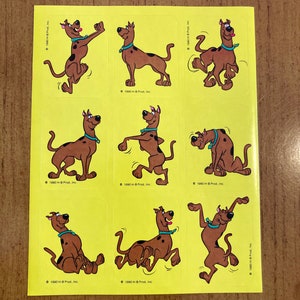 Vintage jaren 90 Scooby Sticker Sheet