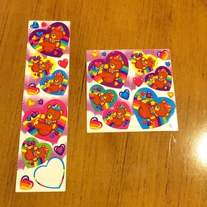 SET  of Vintage Teddy Bear Lisa Frank Sticker