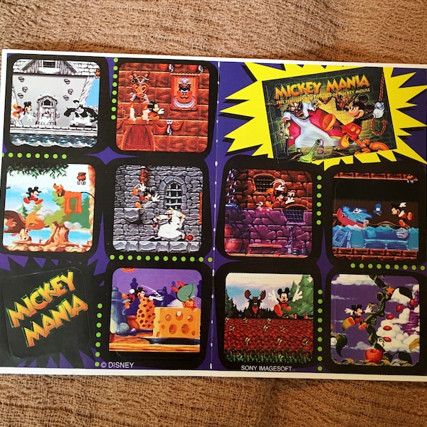 Mickey Mania Vintage Stickers