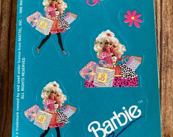 Vintage 1990 Compras BARBIE Pegatinas