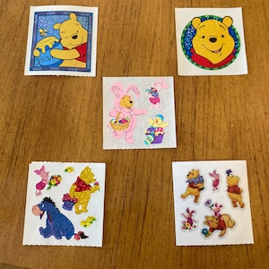 Winter Holo Winnie the Pooh Piglet and Tigger Holo Stickers