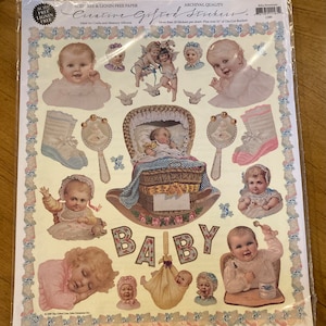 Vintage Baby Scrapbooking Stickers Groot vel