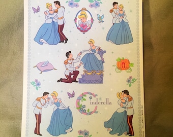 Vintage Cinderella Sticker Sheet