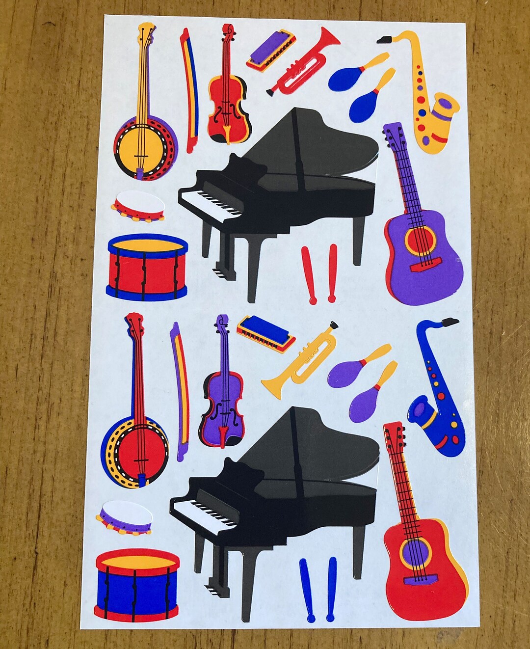 Musical Instruments Stickers Vintage Musical Instruments Stickers - Etsy