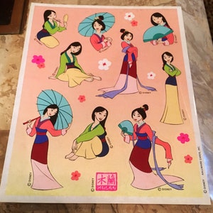 Vintage Disney Mulan Stickers