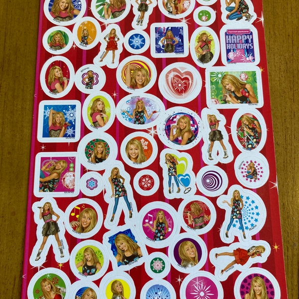 Hannah Montana Christmas Holiday Mini Stickers