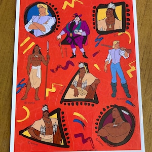 Pocahontas Vintage Stickers