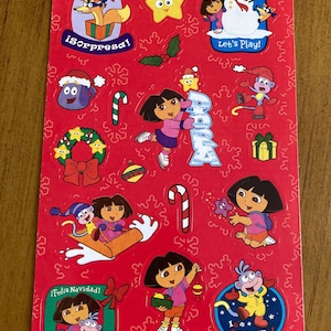 Vintage Dora die Entdeckerin Weihnachten Sticker Bogen