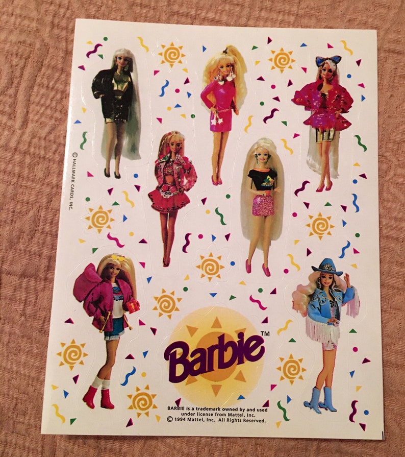 Vintage BARBIE Party Bachelorette Sticker Sheet - Etsy