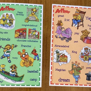 Vintage Arthur DW Francine Buster Childhood Nostalgia Stickers